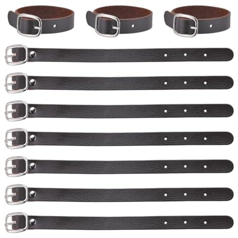 GORGECRAFT 10Pcs Leather Luggage Tag Straps Cover
