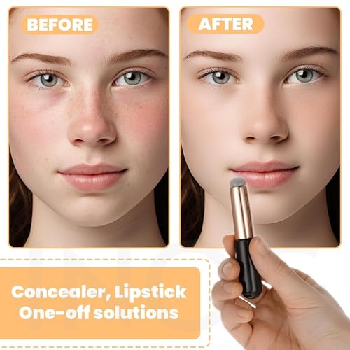 Image of INOG 2pcs Silicone LipBrush SiliconeLip Applicator with Cap Elastic Silicone Lip Balm Applicatorr Reusable LipMask Applicator Lips Smudge Brush for Lipstick LipGloss LipTint Lip Mask LipMakeup Brush (Black)