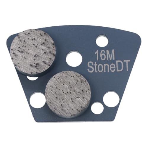 Image of Diamond Grinding Shoes, Trapezoid Concrete Grinding Disc Fit with ASL Iron Horse Floor Grinders, Double Round Segs, 16 Grit Medium Bond, Pack of 9