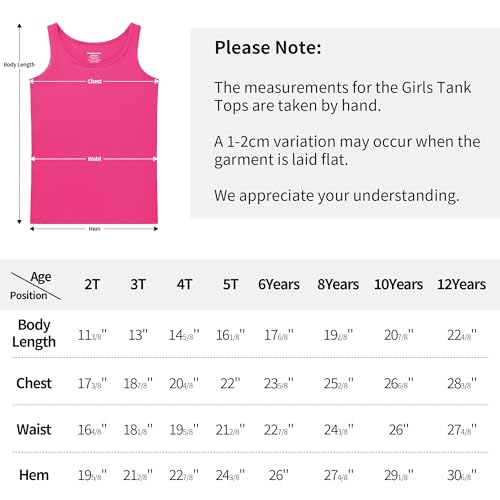 Dreammonkey Meninas Regata - Camiseta Elástica Sem Mangas Com Gola Redonda De Algodão Macio Para Cri