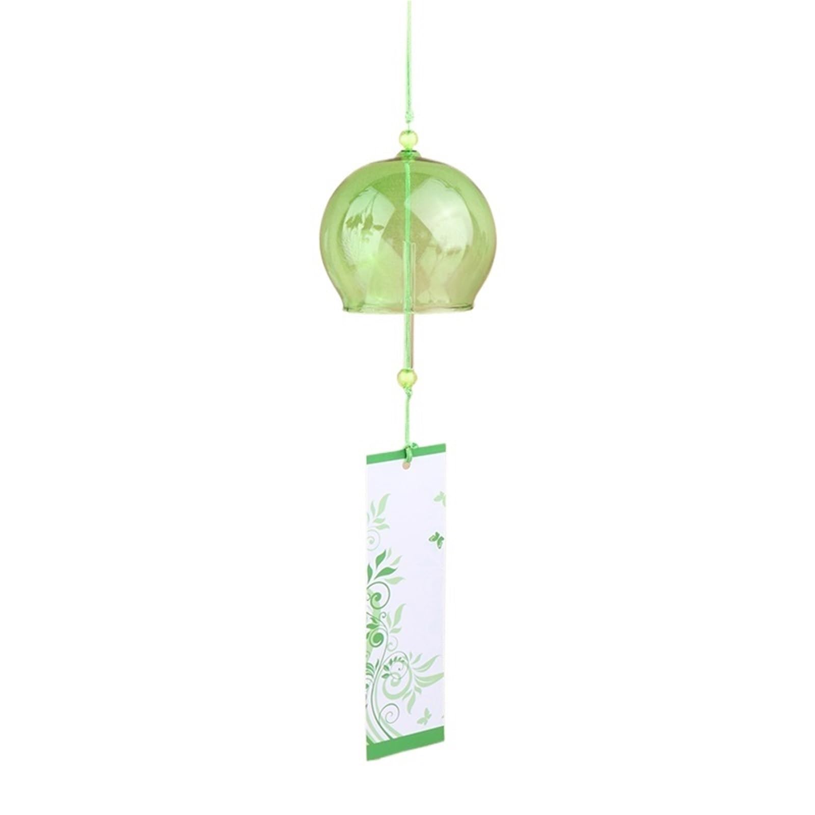 Wind Chimes 1Pc Wind Bells Handmade Glass Chime Home Decors Chimes(Green)