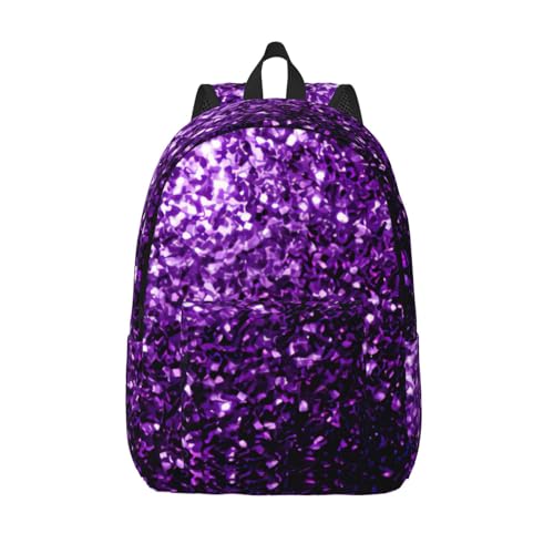 Sac à dos ordinateur violet à paillettes idéal pour le quotidien des infirmières