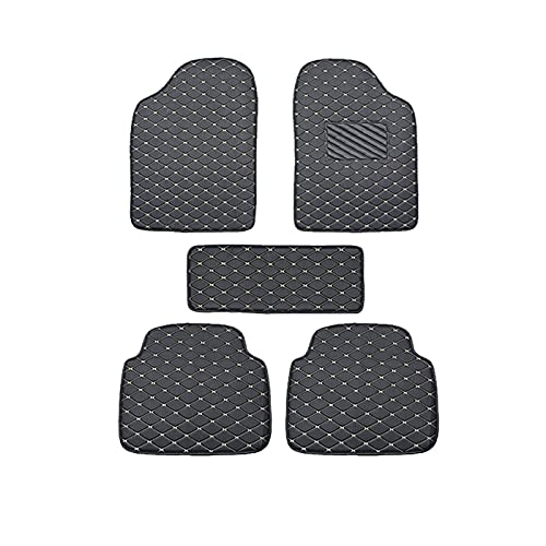 Image of Leather 5D Car Floor Mats for for Wagon R Lxi 1.0 Cng (Black) Pack of 1