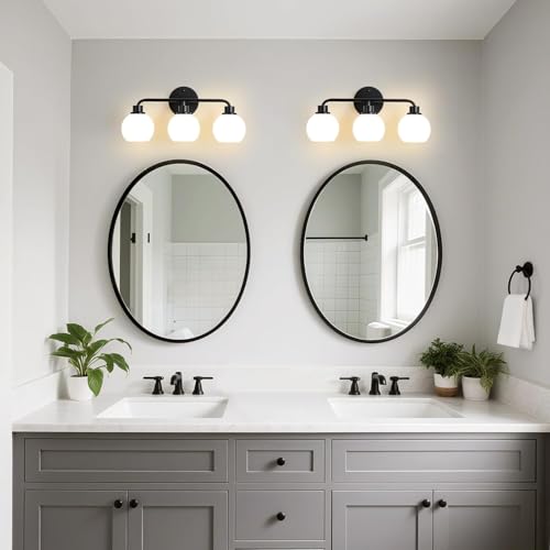 Image of 2 Pack Lamp Glass Shade Globe, White Frost Glassshade Covers Replacements for Light Fixtures, 1.65 In Fitter 6.5 In Height 7.5 In Diameter Globes Lampshades for Wall Sconces Chandelier Pendants