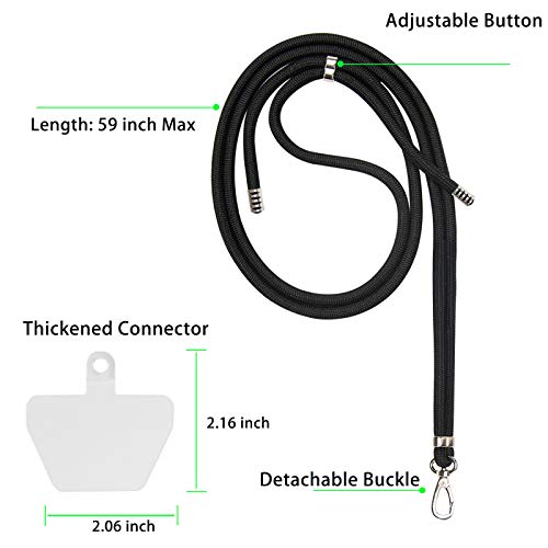 Takyu TKXND-LANYARD-BLACK2 Phone Lanyard, Universal Cell Phone Lanyard thumb #3