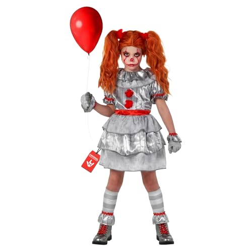 Morph Disfraz Payaso Asesino Niña, Traje Payaso Halloween, Disfraces Payasa Niña, Disfraz para Carnaval y Halloween, S