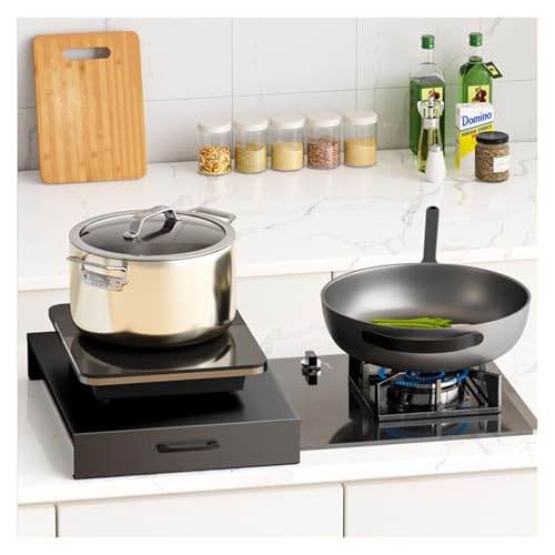 LINGDSWULING Cubierta Multifuncional Protectora Para Estufa Gas Tapa Encimera Gas Placa Tapas Quemadores Para Estufas Y Eléctricas Tapa Encimera Gas Placa(Black,40x50x9cm(16x20x4in))
