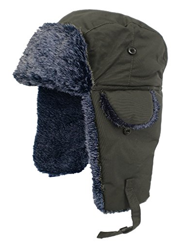 Photo de Fourrure Adulte doublé Trapper étanche Chapeau Chapka-KHAKI-59