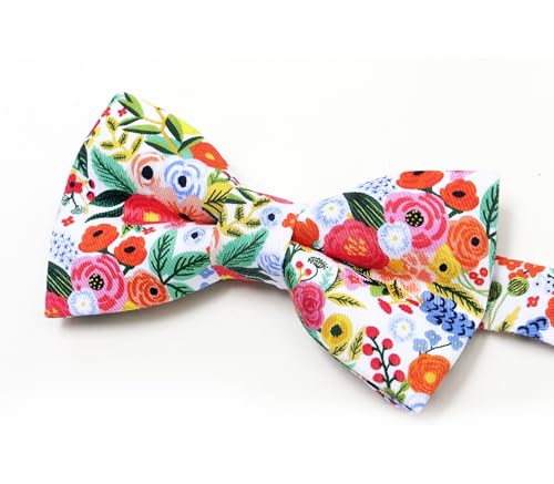 Image of Colorful Fun Pattern Pre-Tied Bow Tie Mens Floral Space Adjustable Bowtie