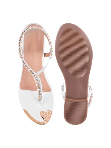 Image of SilverArrow womens Luxbox Flat Sandal, Fashion Sandals with Strap, Suitable for Fusion Outfit