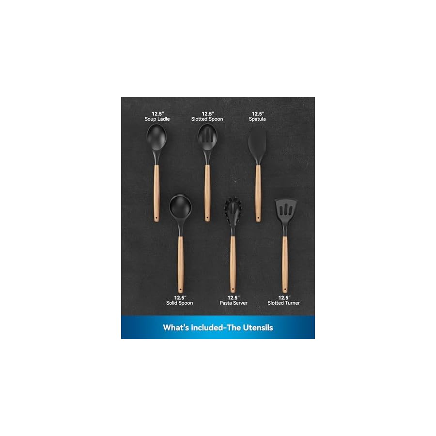 ACOQOOS-Knife-Set-21PCS-Kitchen-Set-with-12PCS-Kitchen-Knife-Set-6PCS-Cooking-Utensils-Set-1PCS-Utensil-Holder-Kitchen-Scissors-and-Wood-Knife-Block-with-Built-in-Sharpener ACOQOOS Knife Set, 21PCS Kitchen Set with 12PCS Kitchen Knife Set, 6PCS Cooking Utensils Set, 1PCS Utensil Holder, Kitchen Scissors and Wood Knife Block with Built-in Sharpener