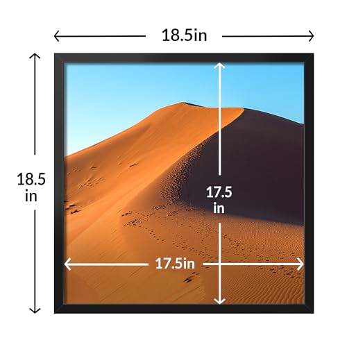LaVie Home 18x18 Picture Frame for Wall Display, 18x18 Black Picture Frame with HD Plexiglas, 18 x 18 Photo Frame 1 Pack, Picture Frames for Displaying Photos, Classic Collection