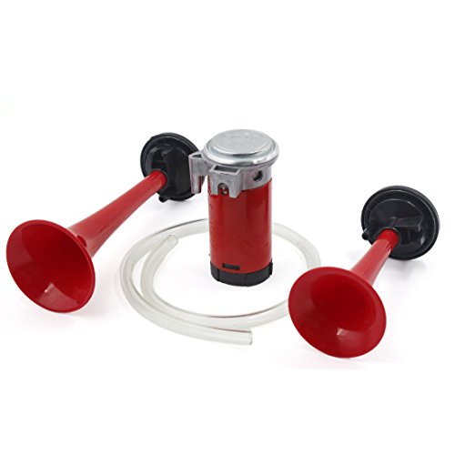 Klaxon à Double Trompette 12V 105dB - Kit Complet Avec Compresseur Et Relais - Pour Voiture, Camion, Bateau
