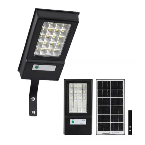 PCYIS Solar Street Light Outdoor 2000LM, 6500K LED Floodlight with Motion Sensor, Dusk to Dawn Security Lighting, IP67 Waterproof Solar Powered Light for Yard, Garden, Driveway (1 Pack)