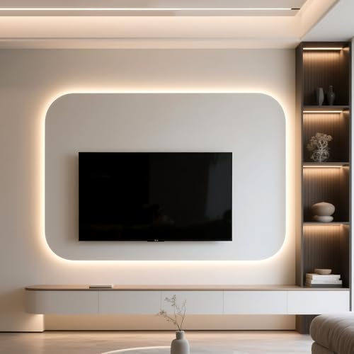 Image of COB LED Strip Lights, Dotless LED Lights with Remote& App, 49.2ft Natural White 4000K Super Bright Dimmable 24V Flexible LED Tape Light,Kitchen Cabinet,Office,Stairs,Shelf Indoor Lighting.