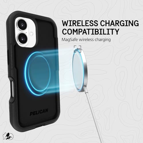 Image of Pelican Voyager iPhone 16 Case - Rugged MagSafe Phone Case - Black