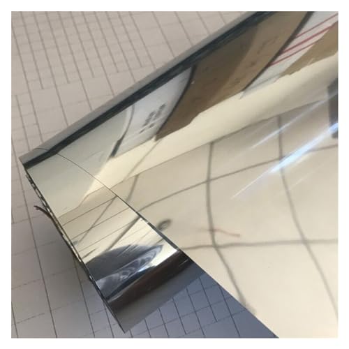 Vinilo Ventana Privacidad,Vinilos para Cristales Película Plateada Uso Apto para Ventana de Espejo, Aislamiento Solar, Reflectante, unidireccional(50cm x 500cm)