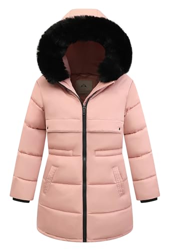 Image of Girl's Winter Long Coat Parka Warm Hooded Puffer Jackets