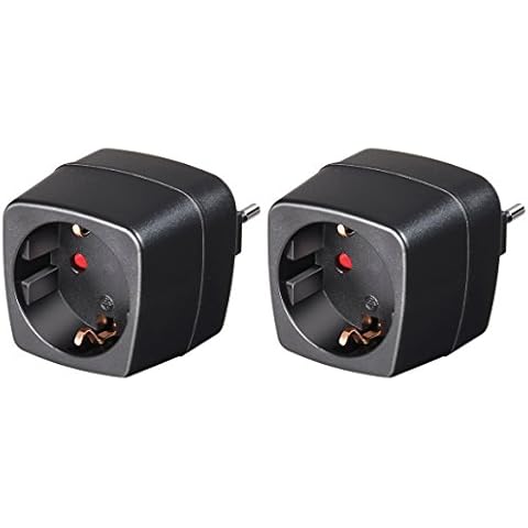 Adaptador de Viaje Brennenstuhl Doble Pack para Italia y Euro Conector Cover