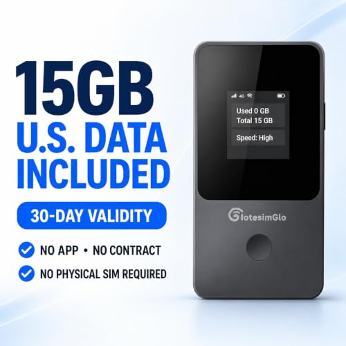 Image of Portable WiFi Travel Router 15GB US Data, No SIM, No Contract