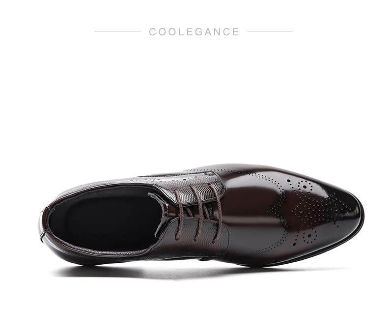 Men's Dress Shoes, Oxford Formal Business Lace Up, Classic Brogues4