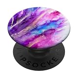 Beautiful Purple Blue Pink Watercolor-Marble Design PopSockets Adhesive PopGrip