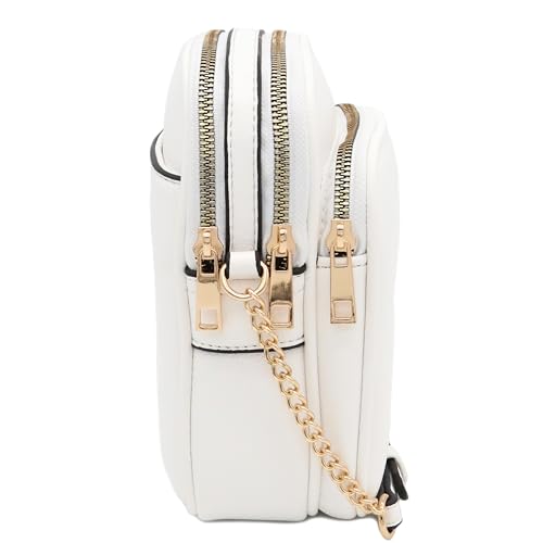 Image of FashionPuzzle Multi Pocket PU Leather Casual Medium Crossbody Bag with Adjustable Strap