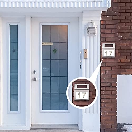 Stainless Steel House Numbers,Metal Modern House Numbers,Mailbox Decor Number,Self-Adhesive House Number(3Inch-3, Silver) #TOP1