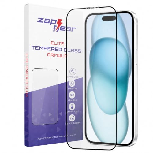 Image of Premium Tempered Glass for iPhone 15 Plus and 16 Plus (6.7 Inch) | 9H Military-Grade Hardness | Dynamic Island Compatible | Edge-to-Edge Full Coverage | Bubble-Free HD Screen Protector