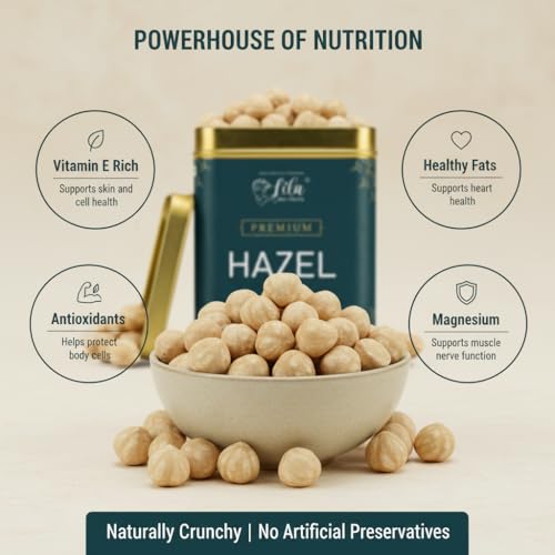 Image of LILA DRY FRUITS Hazelnuts 275 Grams Whole Natural Crunchy Nuts Rich in Protein Fiber Healthy Snack for Daily Nutrition Energy Baking Dry Fruits for Diet & Keto Friendly Snack Perfect for Gifting