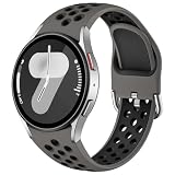 DaQin No Gap Sport Band Compatible with Samsung Galaxy Watch 7/6/5/4 Band 40mm 44m/Galaxy Watch FE/Watch 6 4 Classic 43mm 47mm 42mm 46mm/Watch 5 Pro 45mm, 20mm Soft Silicone Wristbands for Women Men