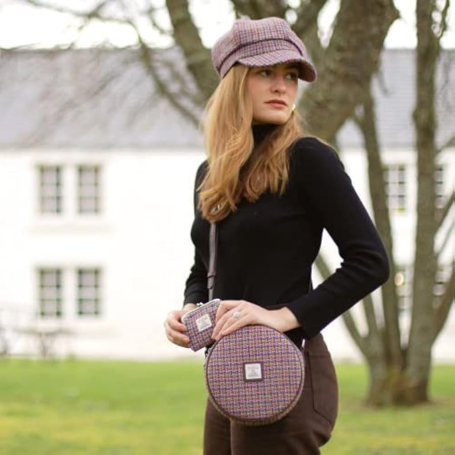 Amazon.com: Harris Tweed Round 'Bannock' Bag : Clothing, Shoes