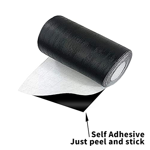 Mullsan 10Meters Black Wood Wallpaper Border Peel & Stick Wall Covering Kitchen Bathroom Bedroom Tiles Decor Sticker #TOP1
