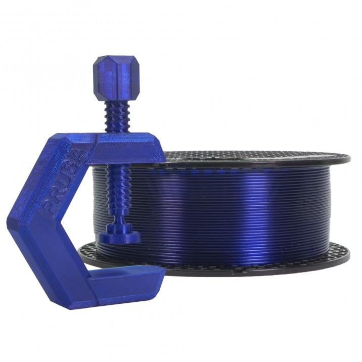 Prusament PETG Ultramarine Blue Transparent 1.75mm 1kg Spool (2.2 lbs), Diameter Tolerance +/- 0.02mm