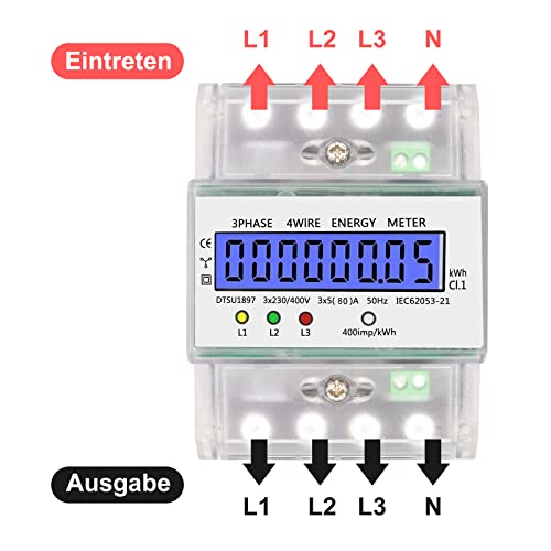 DIFCUL Contatore di Corrente 230/400 V 5-80 A