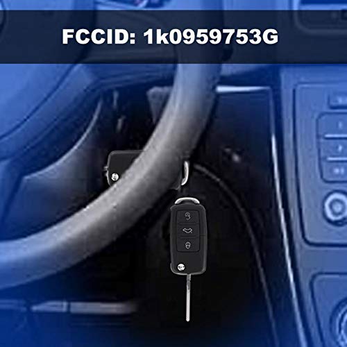 Remote Key Fob 3-Button Car Remote Control Key Fob ID48 Chip 1k0959753G for Golf Year 2004-2009 for Jetta Year 2006-2011 for Seat Toledo 2002-2004 - Image 2