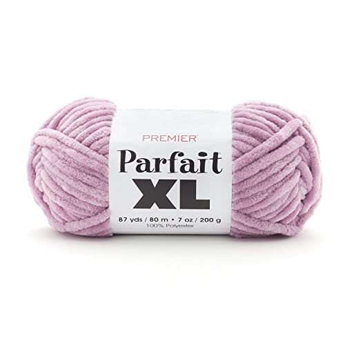 Premier Yarns Parfait XL Yarn, Ideal Yarn for Crocheting and Knitting, Jumbo Yarn, Made of 100% Polyester, Lavender, 7 oz, 87 Yards