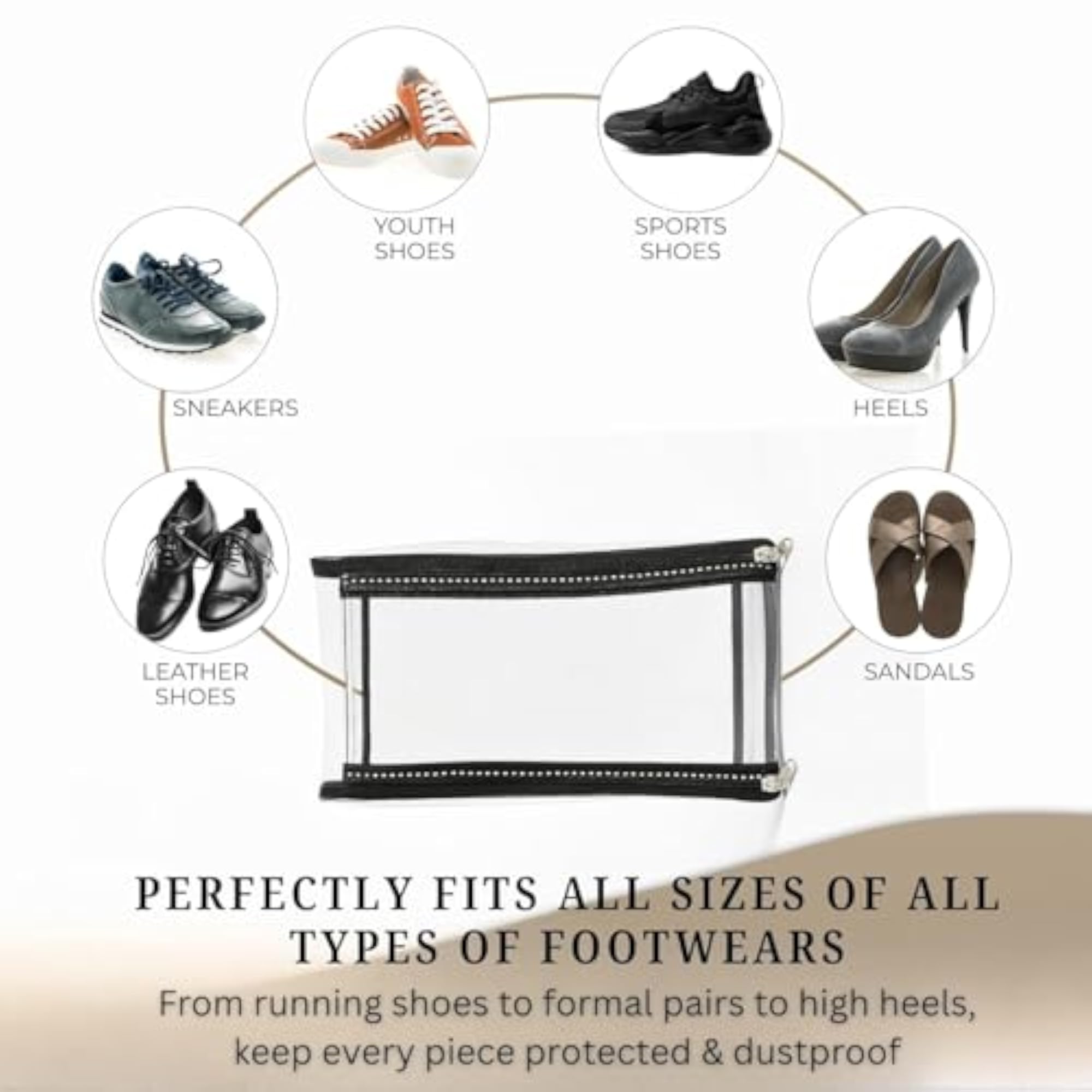 Transparent Waterproof Shoe Bag for Travel & Home