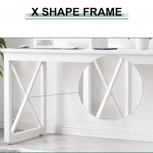 Image of TEKAVO Latwon L Shape Office Computer Table with Storage Cabinet | 3 Drawers | Executive Table for Manager Cabin | Left Side Storage