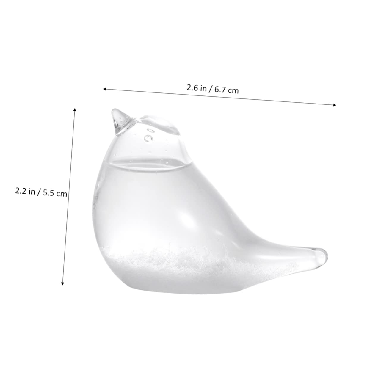 HOMSFOU 2st Glas Für Tischplatte Geschenk Schreibtischaufsatz Barometerglas Wettervorhersage Vogeldekor Auf Dem Tisch Sturmglas Sturmbarometer Wetterglas Wetterflasche Der Vogel