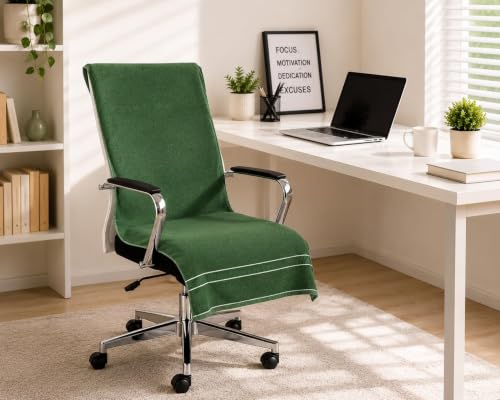 Image of ROMAN HOME Car & Office Chair Towel with 2 Tie Knots| Super Soft 400 GSM (1, Green)