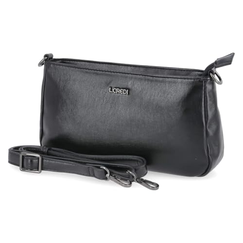 L.CREDI 1005621-200 Damen Umhängetaschen Kunstleder in schwarz L.CREDI 1005621-200 Damen Umhängetaschen Kunstleder in schwarz