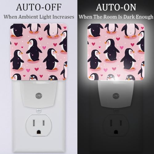 Lámpara de noche LED enchufable 2 piezas pingüinos miniatura 2