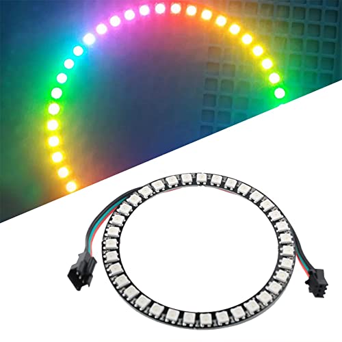 Anillo LED WS2812B para Arduino y ESP8266, módulo de 35 píxeles RGB con conector SM2.54