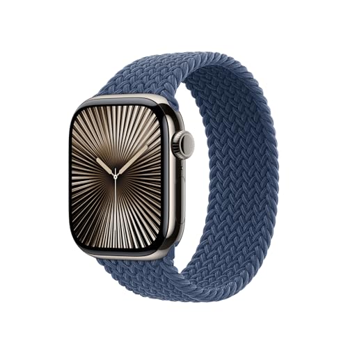 コンパチブル apple watch バンド ブレイデッドソロループ 柔らかいシリコーン糸混紡リサイクルヤーン素材 ステンレス留め具 apple watch ultra3/ultra2/ultra/10/9/8/7/6/5/4/3/2/1/SE対応 通気性