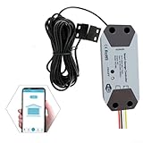 Contenu de l'emballage et détails de connexion : le colis contient 1 contrôleur d'ouvre-porte de garage intelligent et un câble de connexion de 5 m ; compatible avec les systèmes d'ouverture 12 V et 24 V et se connecte au Wi-Fi 4 GHz domestique pour le contrôle de l'application.