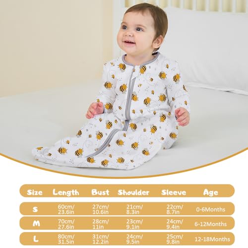 Image of Miracle Baby Long Sleeve Sleep Sack 2-Pack, 100% Cotton Wearable Blanket Baby Sleeping Bag for Newborn Infant Toddler