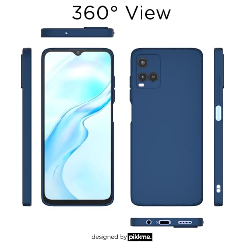 Image of Outlouders Back Cover for Vivo Y21 2021 / Vivo Y33s | Camera Protection | Durable Soft Matte Silicone Bumper Case (Blue)