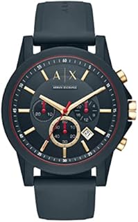 AX ARMANI EXCHANGE Men's Blue Silicone Strap Watch (Model: AX1335)