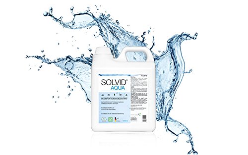 Aqua disinfectant concentrate for cleaning and disinfecting drinking water systems, drinking water tanks. Removes organic film. In accordance with the Drinking water ordinance